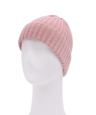Knitted Beanie Hat HA320007 MAUVE